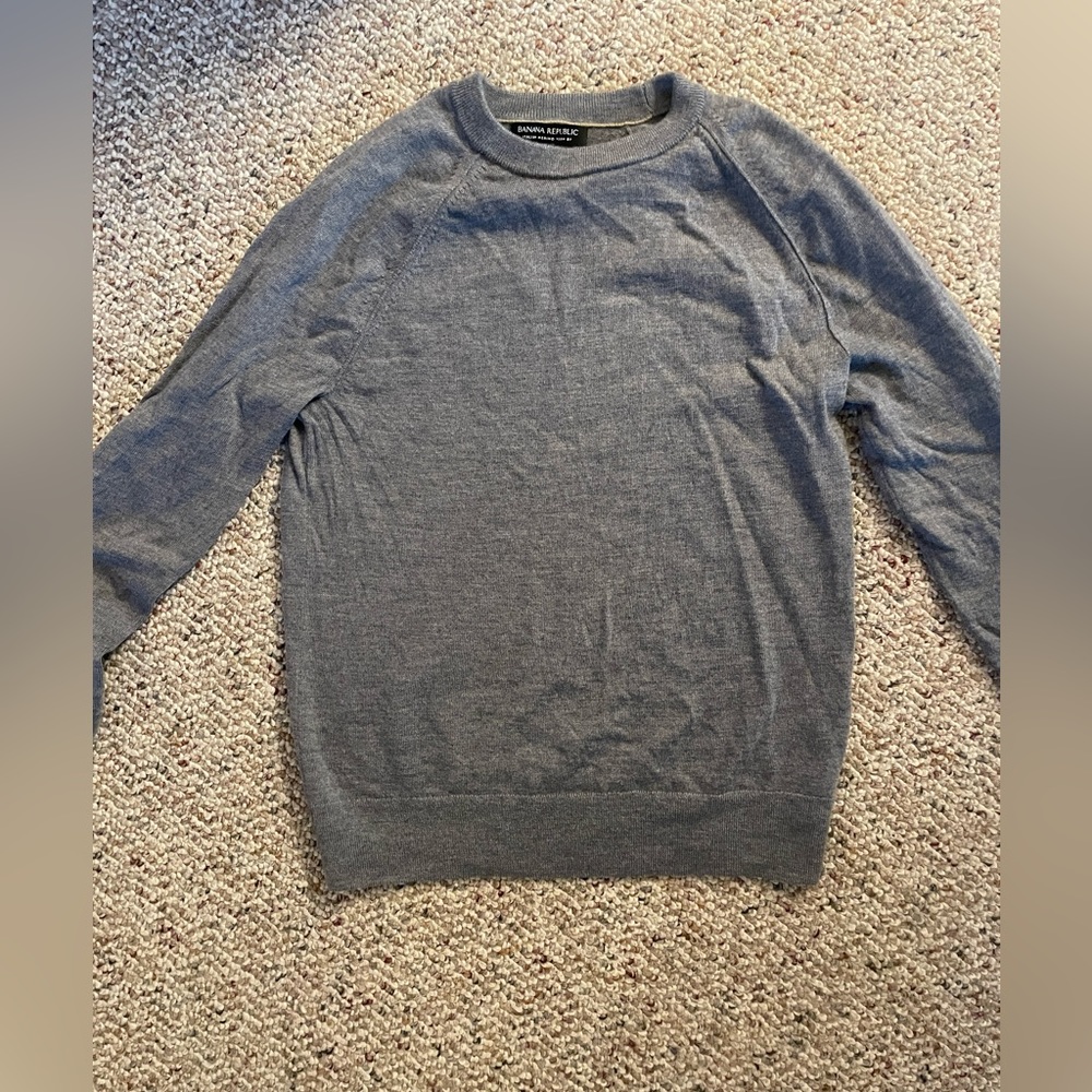 Banana Republic Marino wool sweater Baruffa 100% Italian wool small crewneck